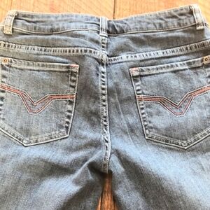 Harley-Davidson Straight Leg Blue Denim Jeans with Contrast Stitching